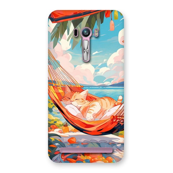 Cute Cat On Beach Back Case for Zenfone Selfie