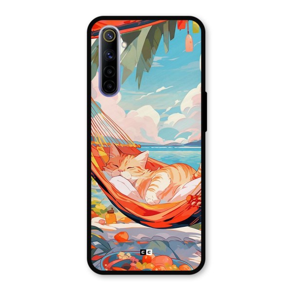 Cute Cat On Beach Metal Back Case for Realme 6