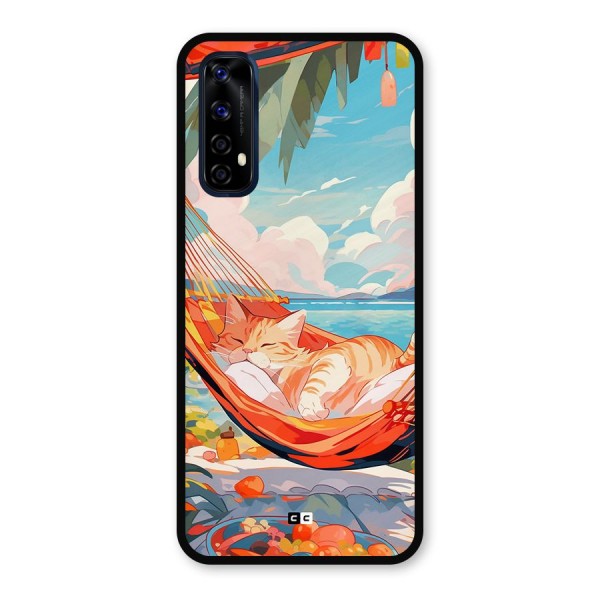 Cute Cat On Beach Metal Back Case for Realme 7