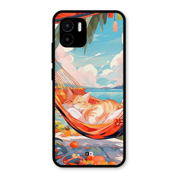 Cute Cat On Beach Metal Back Case for Redmi A2