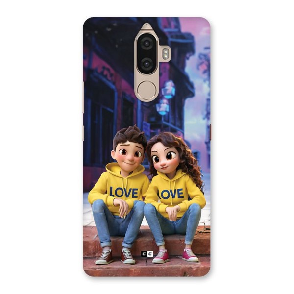 Cute Couple Sitting Back Case for Lenovo K8 Note