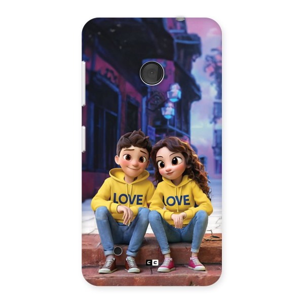 Cute Couple Sitting Back Case for Lumia 530