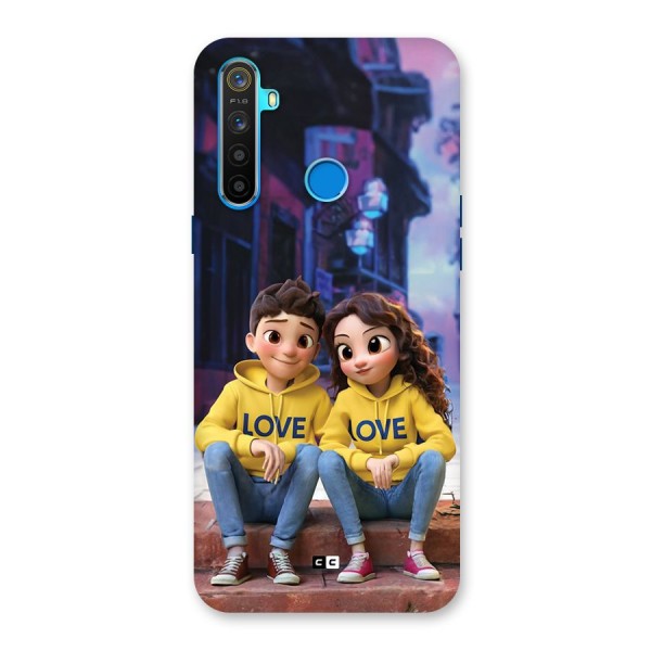 Cute Couple Sitting Back Case for Realme 5s