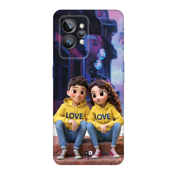 Cute Couple Sitting Back Case for Realme GT2 Pro