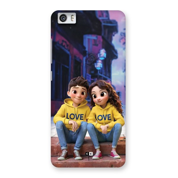 Cute Couple Sitting Back Case for Redmi Mi 5