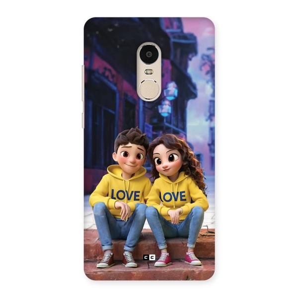 Cute Couple Sitting Back Case for Redmi Note 4