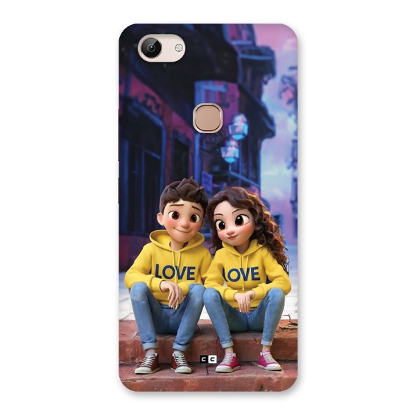 Cute Couple Sitting Back Case for Vivo Y83