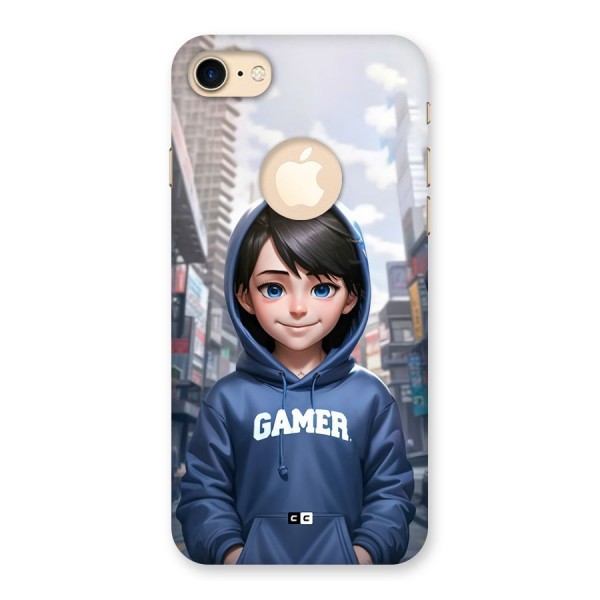 Cute Gamer Back Case for iPhone 8 Logo Cut