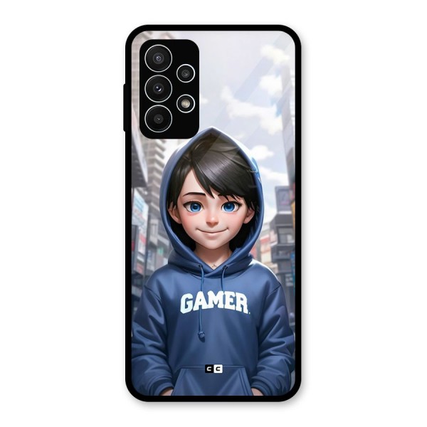 Cute Gamer Glass Back Case for Galaxy A23