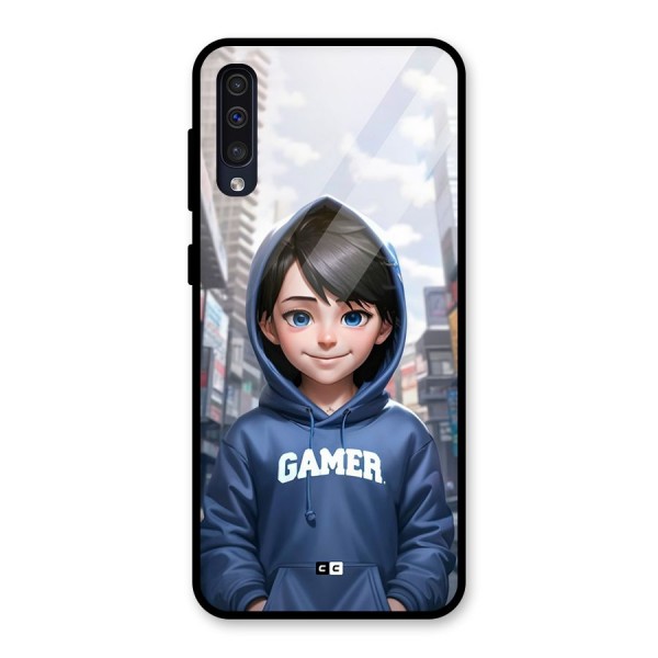 Cute Gamer Glass Back Case for Galaxy A50s