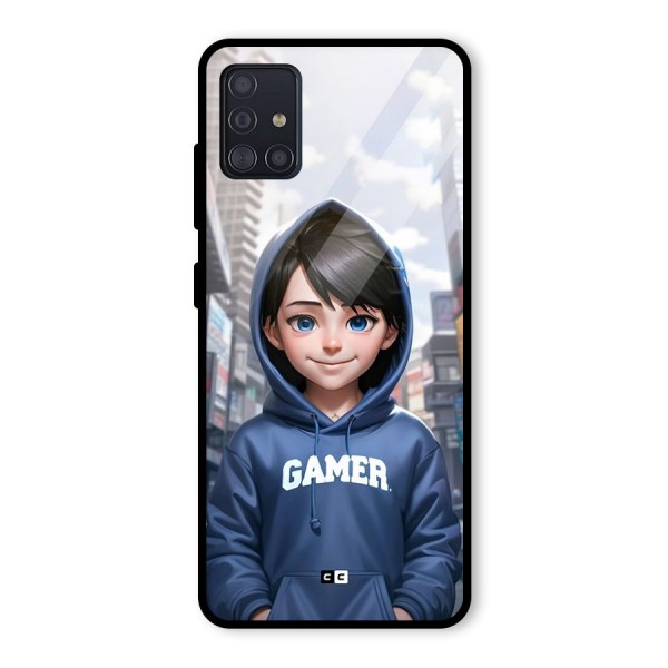 Cute Gamer Glass Back Case for Galaxy A51