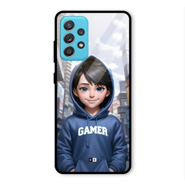 Cute Gamer Glass Back Case for Galaxy A52