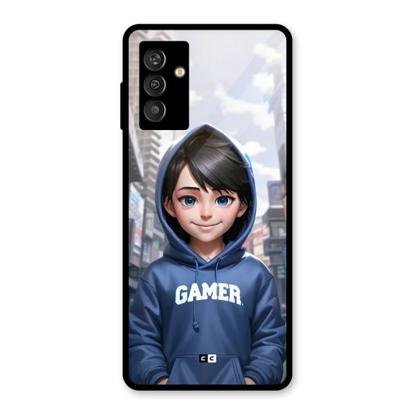 Cute Gamer Glass Back Case for Galaxy M13