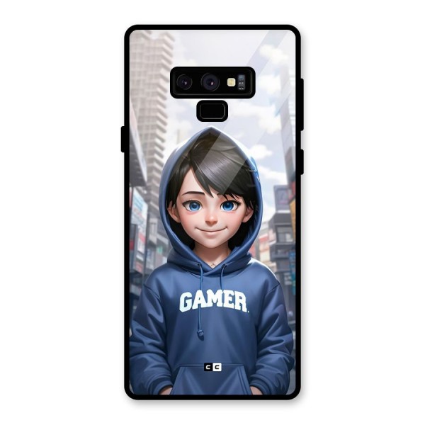 Cute Gamer Glass Back Case for Galaxy Note 9