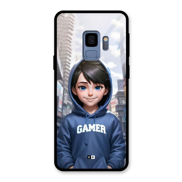 Cute Gamer Glass Back Case for Galaxy S9