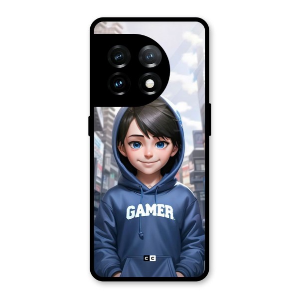 Cute Gamer Glass Back Case for OnePlus 11