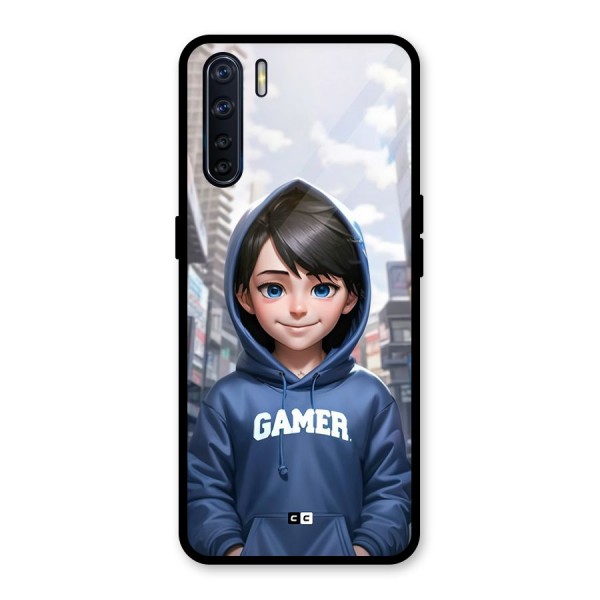 Cute Gamer Glass Back Case for Oppo F15