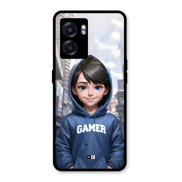 Cute Gamer Glass Back Case for Oppo K10 (5G)