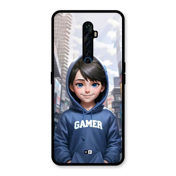 Cute Gamer Glass Back Case for Oppo Reno2 Z