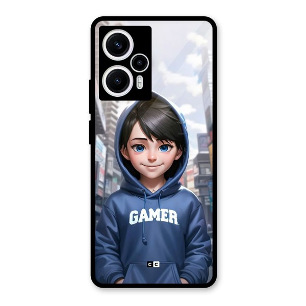 Cute Gamer Glass Back Case for Poco F5