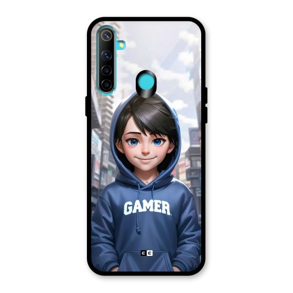 Cute Gamer Glass Back Case for Realme 5