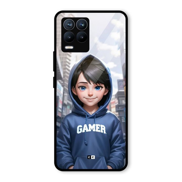 Cute Gamer Glass Back Case for Realme 8 Pro