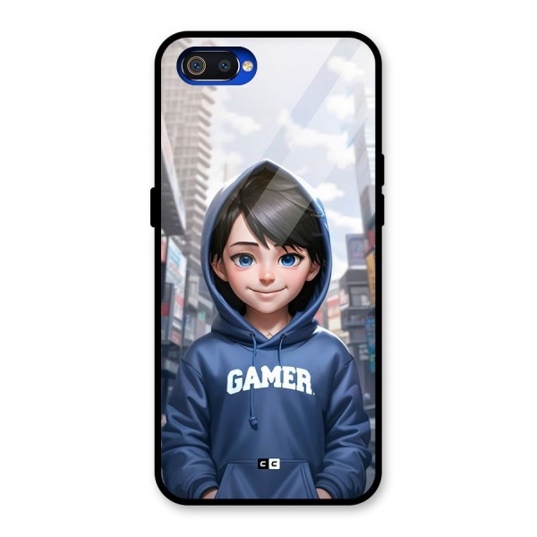 Cute Gamer Glass Back Case for Realme C2