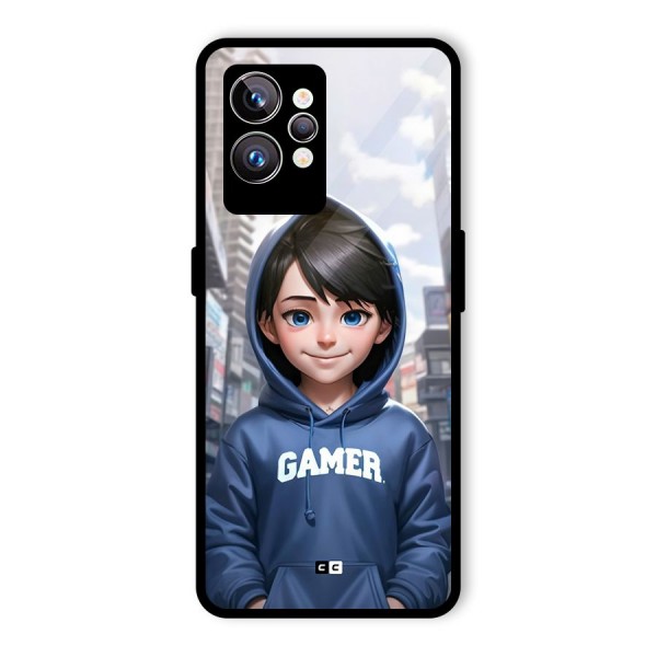 Cute Gamer Glass Back Case for Realme GT2 Pro