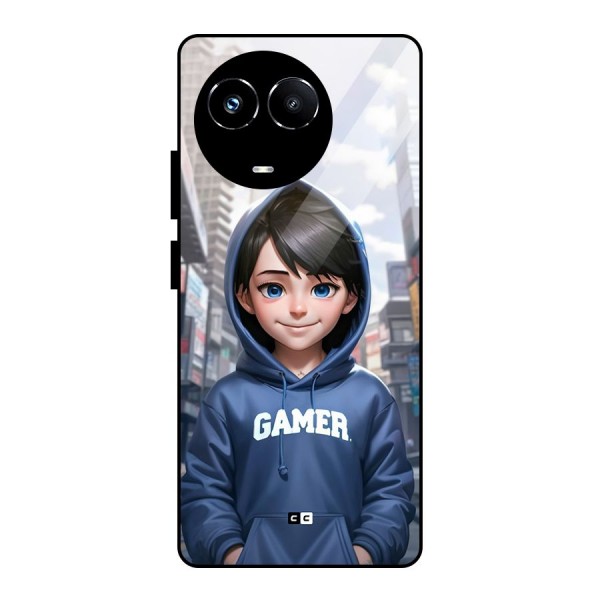 Cute Gamer Glass Back Case for Realme Narzo 60X