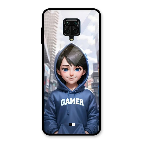 Cute Gamer Glass Back Case for Redmi Note 10 Lite