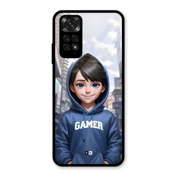 Cute Gamer Glass Back Case for Redmi Note 11S