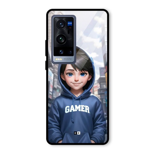 Cute Gamer Glass Back Case for Vivo X60 Pro Plus