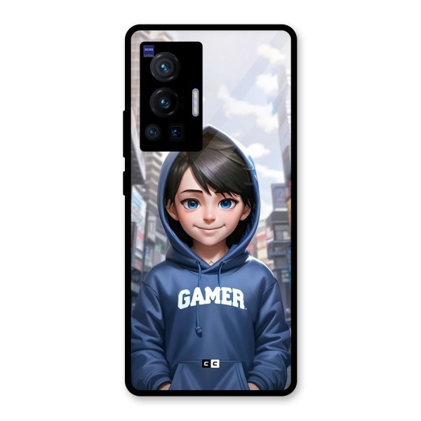 Cute Gamer Glass Back Case for Vivo X70 Pro