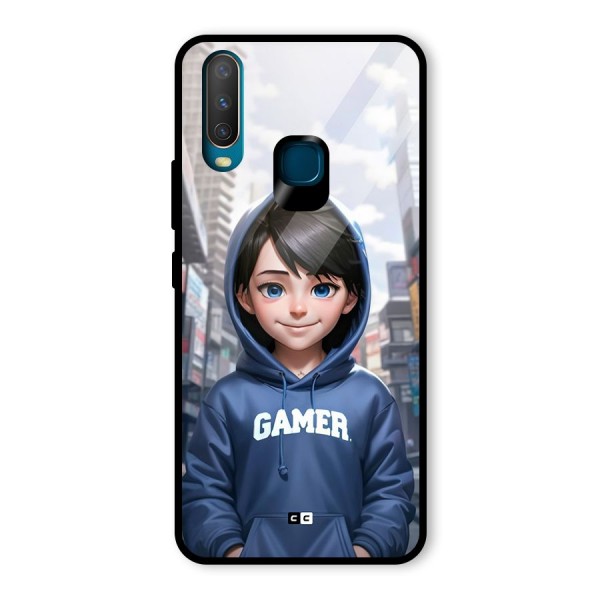 Cute Gamer Glass Back Case for Vivo Y15