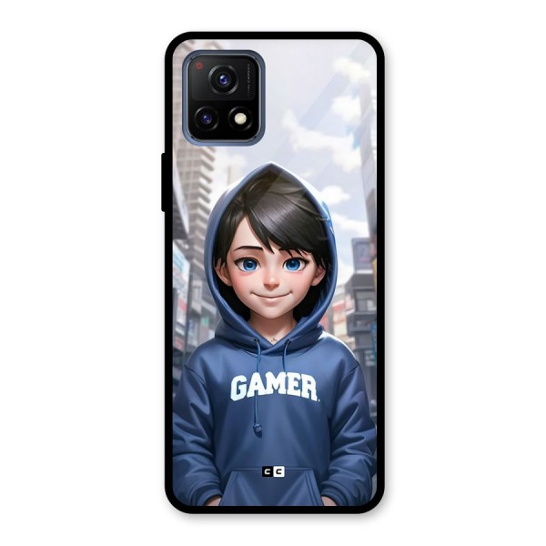 Cute Gamer Glass Back Case for Vivo Y72 5G