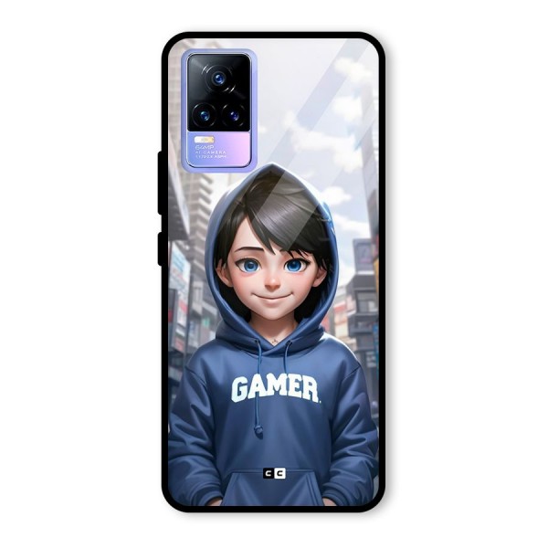 Cute Gamer Glass Back Case for Vivo Y73