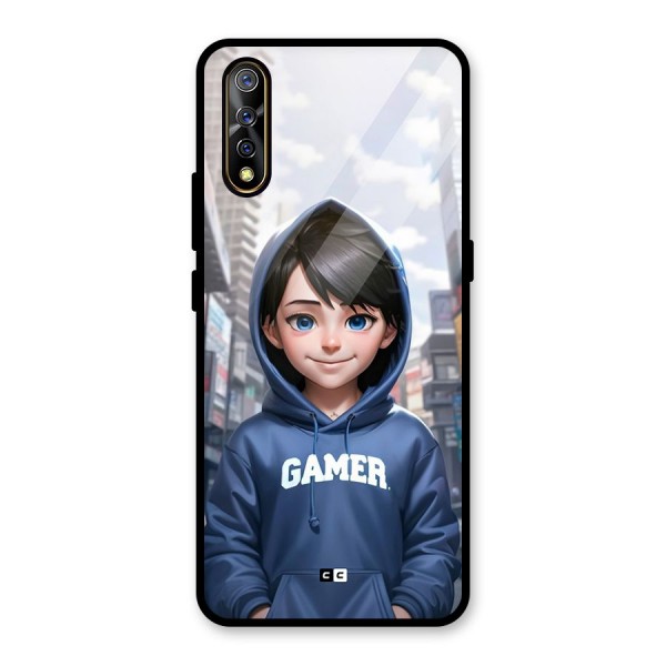 Cute Gamer Glass Back Case for Vivo Z1x