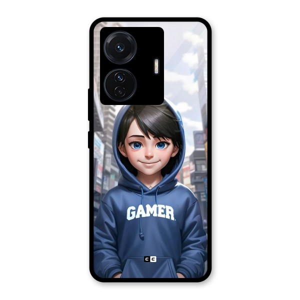 Cute Gamer Glass Back Case for Vivo iQOO Z6 Pro