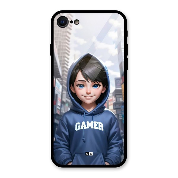 Cute Gamer Glass Back Case for iPhone 8