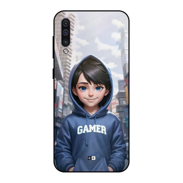 Cute Gamer Metal Back Case for Galaxy A50