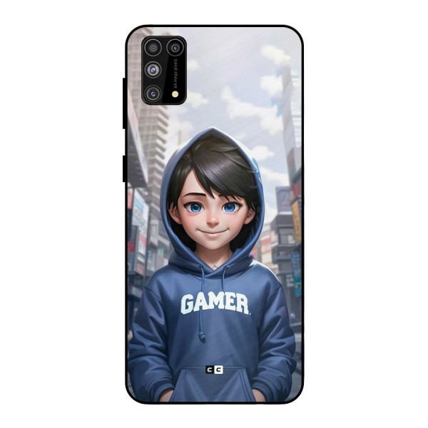 Cute Gamer Metal Back Case for Galaxy M31