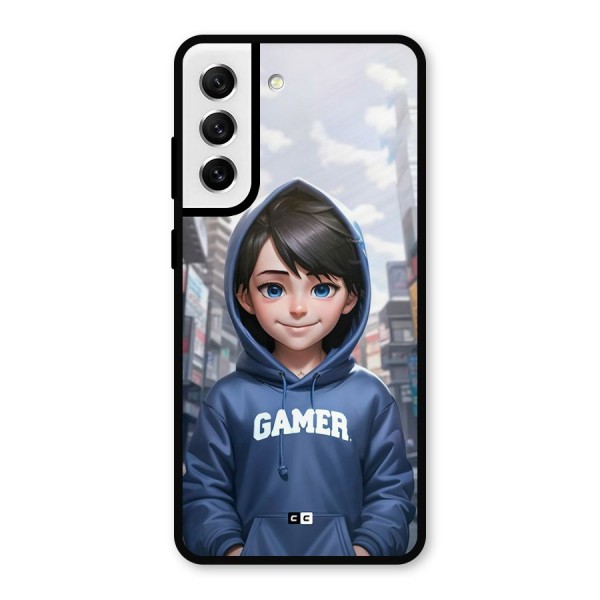 Cute Gamer Metal Back Case for Galaxy S21 FE 5G