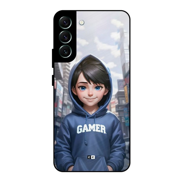 Cute Gamer Metal Back Case for Galaxy S22 Plus 5G