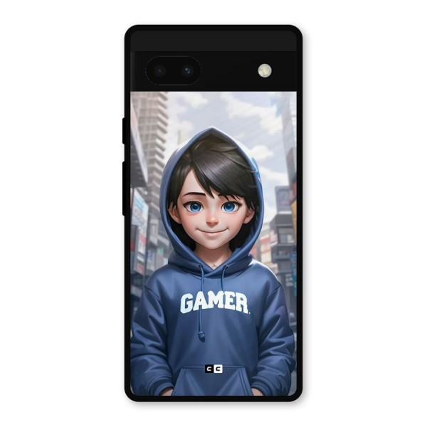 Cute Gamer Metal Back Case for Google Pixel 6a