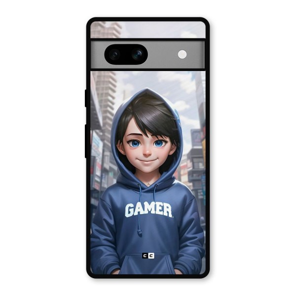 Cute Gamer Metal Back Case for Google Pixel 7a