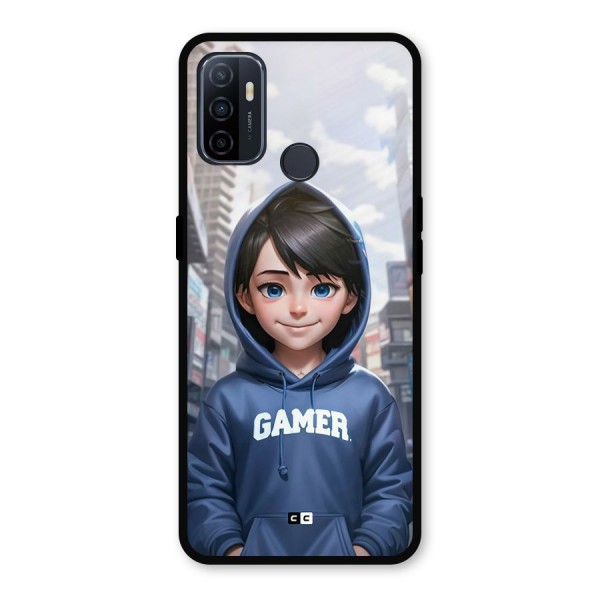 Cute Gamer Metal Back Case for Oppo A53