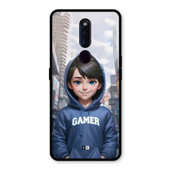 Cute Gamer Metal Back Case for Oppo F11 Pro