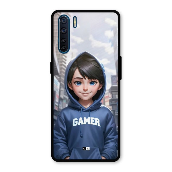 Cute Gamer Metal Back Case for Oppo F15