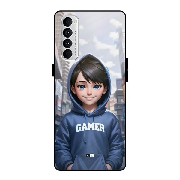 Cute Gamer Metal Back Case for Oppo Reno4 Pro