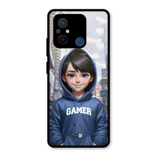 Cute Gamer Metal Back Case for Poco C55